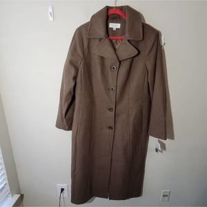 Laundry by Shelli Segal brown‎ wool blend coat plus size 1X NEW!!!!
